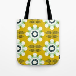 Textured Floral Tote Bag