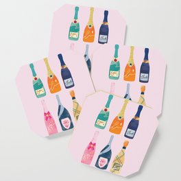 Champagne Bottles - Pink Ver. Coaster