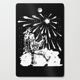 astronaut falling stars Cutting Board