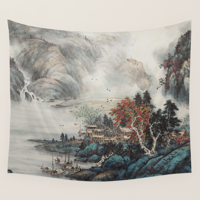 Magical mountain tapestry sales