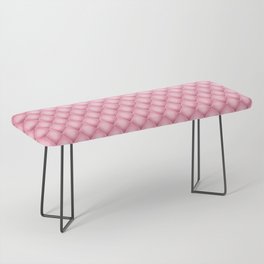 Glam Pink Tufted Geometric Pattern Bench