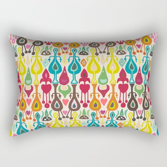 ivory love ikat Rectangular Pillow