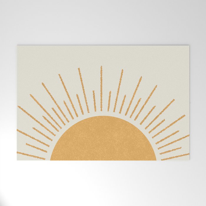 Sunshine Everywhere Welcome Mat | Graphic-design, Sun, Sunshine, Sunrise, Sunset, Gold, Yellow, Nature, Bright, Positive