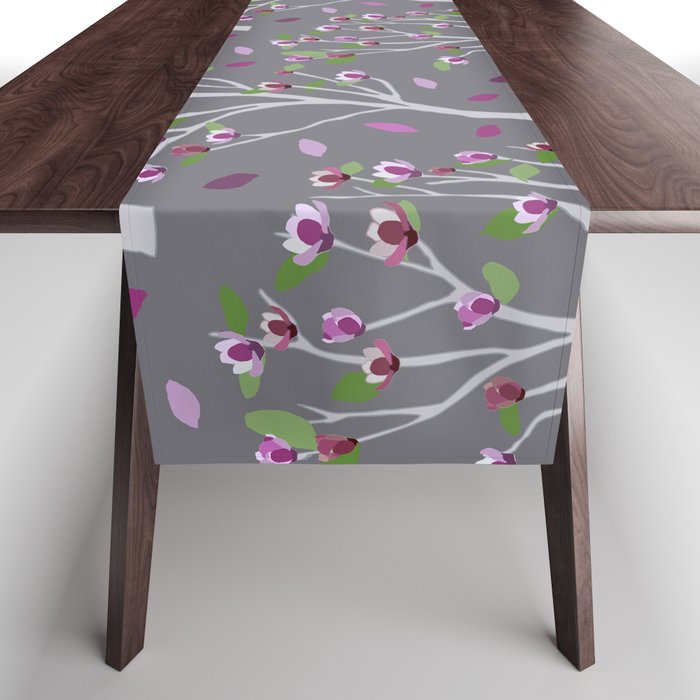 Lily Magnolia Tree Table Runner