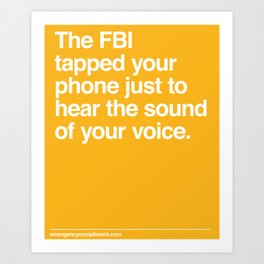 FBI Tapping Art Print