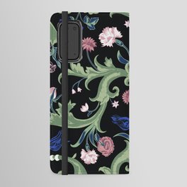 Baroque Style Art Nouveau Dark Floral Android Wallet Case