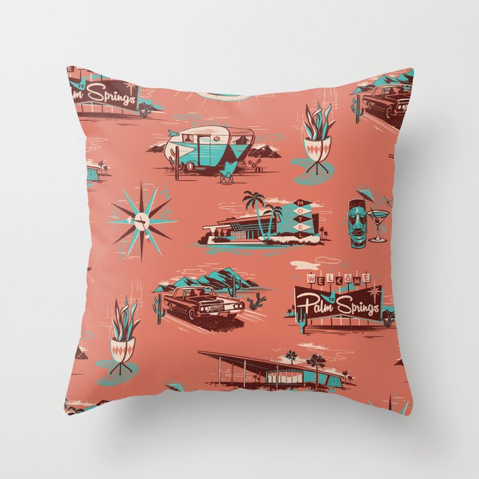 WELCOME TO PALM SPRINGS Throw Pillow