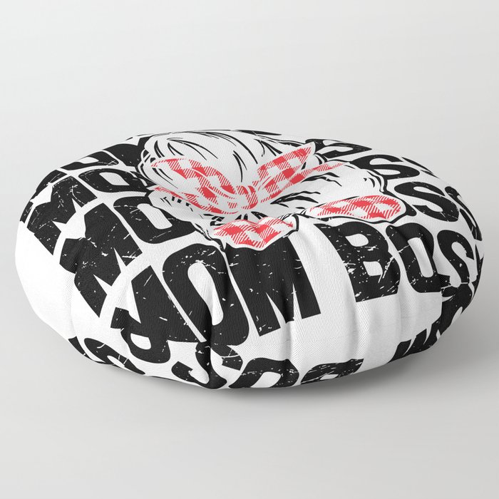 Mom Boss Pretty Bun Hair Floor Pillow