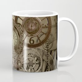 Steampunk, clocks and gears Coffee Mug | Brass, Industrial, Steampunk, Mechanical, Machinery, Art, Vintage, Rusty, Old, Steam 