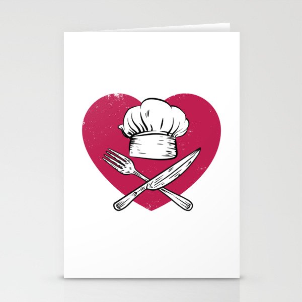 Restaurant Chef Food Cooking Kitchen Stationery Cards