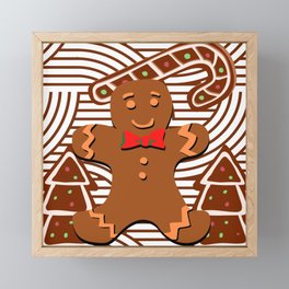 Merry Christmas- Cute Cookie Framed Mini Art Print