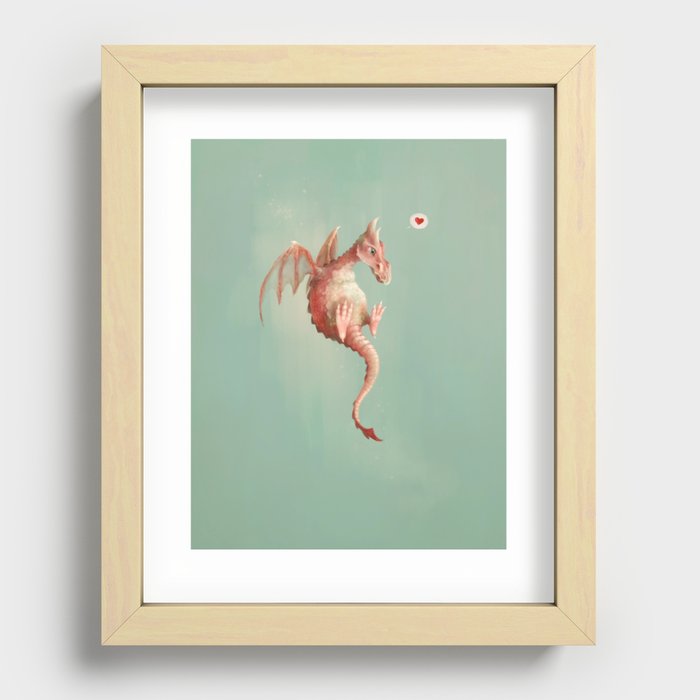 Fruit Dragons: Strawberry Recessed Framed Print