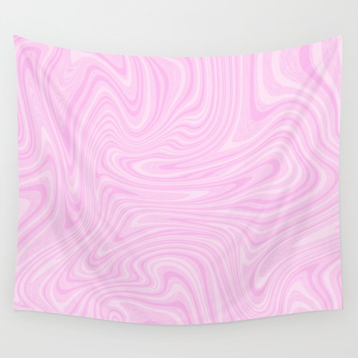 Light Pink Marble Liquid Swirl Pattern Wall Tapestry