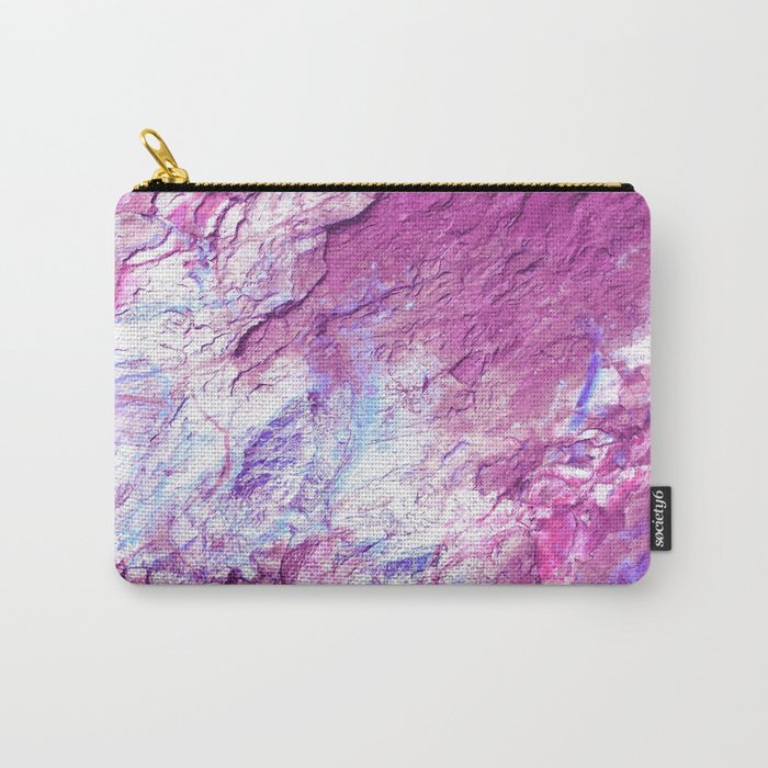 Rocky Texture Pink Purple Blue Carry-All Pouch