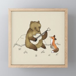 Bear & Fox Framed Mini Art Print