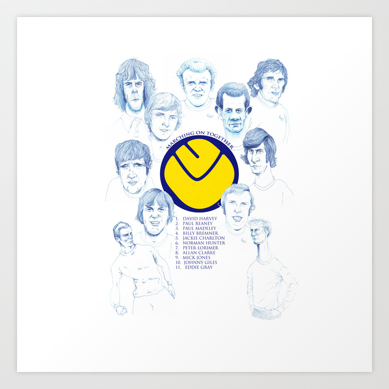 Leeds United 1972 Art Print By Danbartlett91 Society6