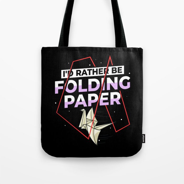 Origami Paper Folding Easy Crane Japanese Tote Bag