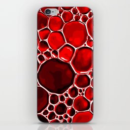 Crimson Oil Abstract Bubbles iPhone Skin