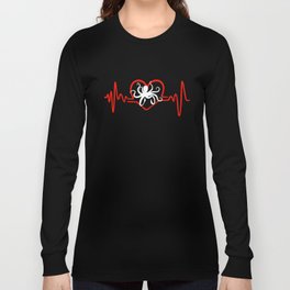 I Love Octopus Heartbeat Long Sleeve T-shirt