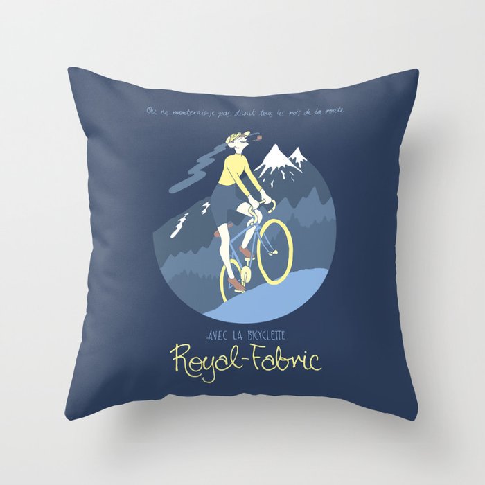 Avec la Bicyclette Throw Pillow