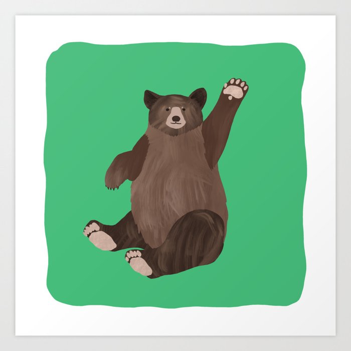 Hello Bear Art Print