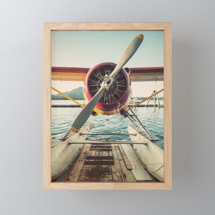 Seaplane Dock Framed Mini Art Print
