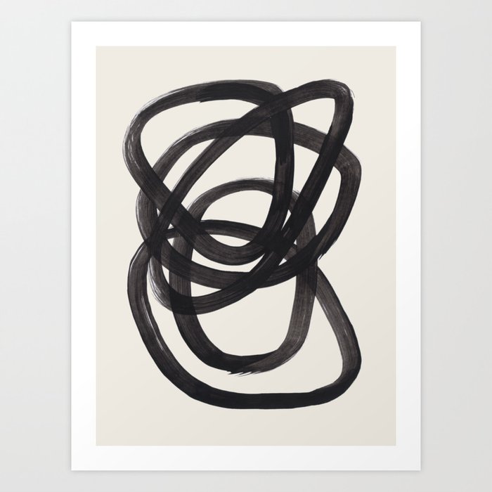 Mid Century Modern Minimalist Abstract Art Brush Strokes Black & White Ink Art Spiral Circles Kunstdrucke Mid Century Modern Minimalist Abstract Art Brush Strokes Black & White Ink Art Spiral Circles Kunstdrucke