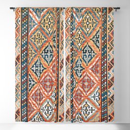 Zarand  Antique  Azerbaijan Persian Kilim Print Blackout Curtain