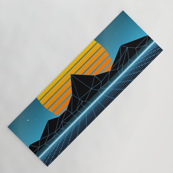 80s Sunset Synthwave Memories Yoga Mat