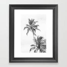 Floridian Palms Black & White #1 #tropical #wall #art #society6 Framed Art Print