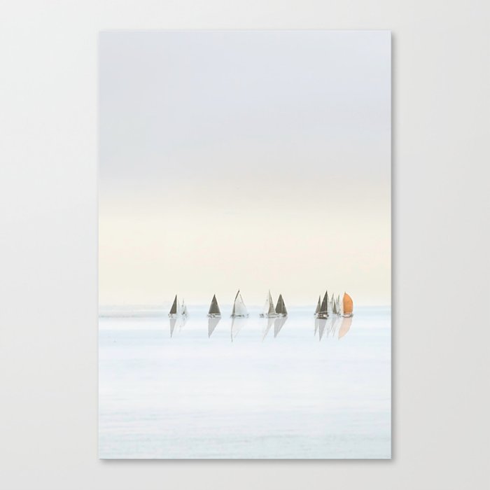 Sailboats at Sea Canvas Print