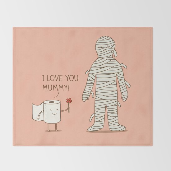 I love mummy Throw Blanket