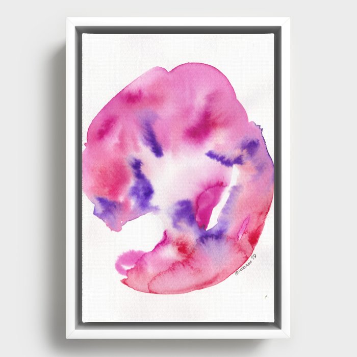 13   | Color Flow | 190531 Watercolor Abstract Painting | Framed Canvas
