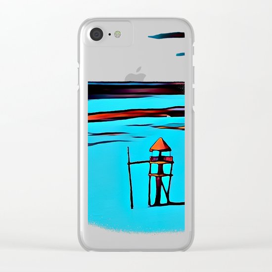 Baywatch Tower Clear iPhone Case