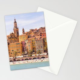 Old village of Menton French Riviera in summer Stationery Card