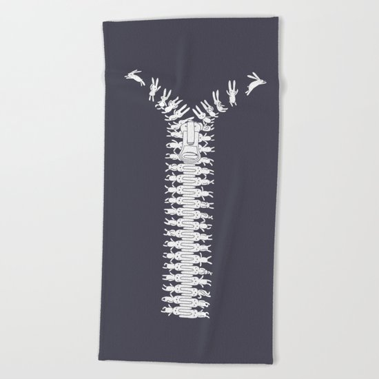 Unzip your imagination Beach Towel