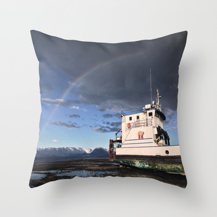 Homer Alaska Throw Pillow by Chris Rod Society6