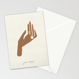 June Birthstone - Pearl I Stationery Cards