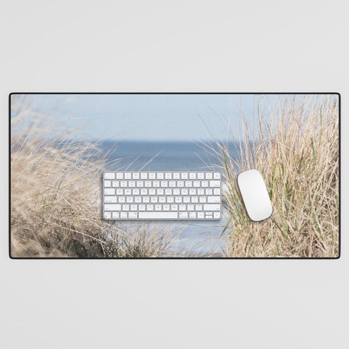 The Beach Beckons    Path To Ocean Shore Desk Mat