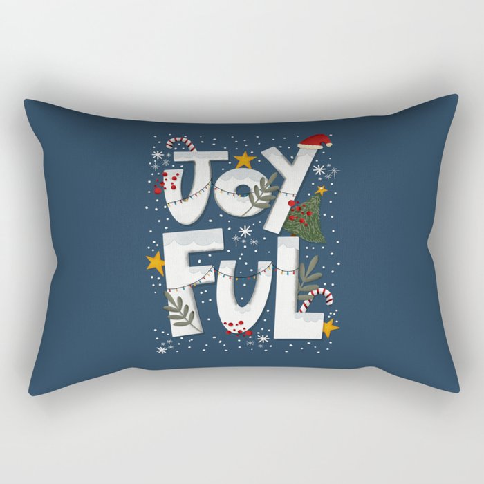 Joyful Holiday Rectangular Pillow