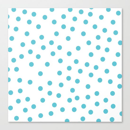 Simply Dots in Seaside Blue Canvas Print