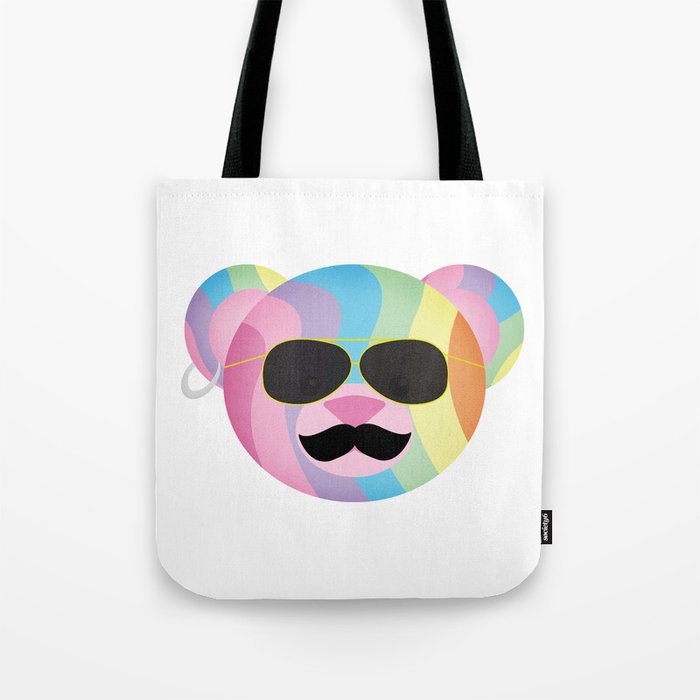 Punk Rainbow Bondage Bear Tote Bag