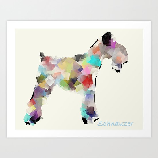 Schnauzer modern Art Print