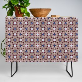 Red And Blue Glass Seamless Pattern Credenza
