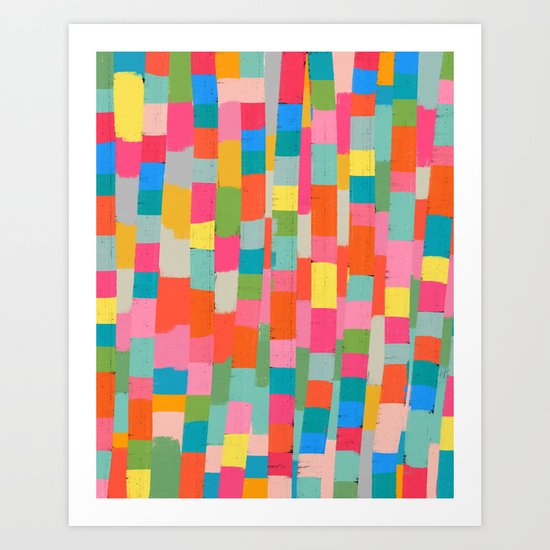 colorful patchwork 2 Art Print