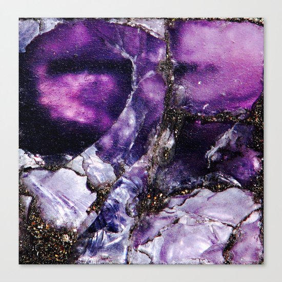 PURPLE AMETHYST QUARTZ MACRO Canvas Print