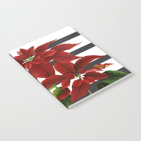 vintage poinsettia on modern background Notebook