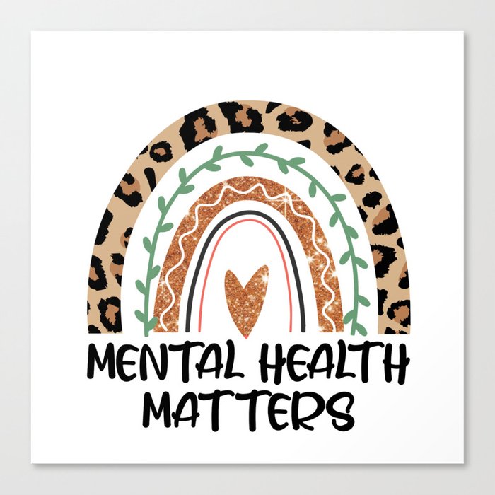 Mental health Teacher graphic design art Canvas Print