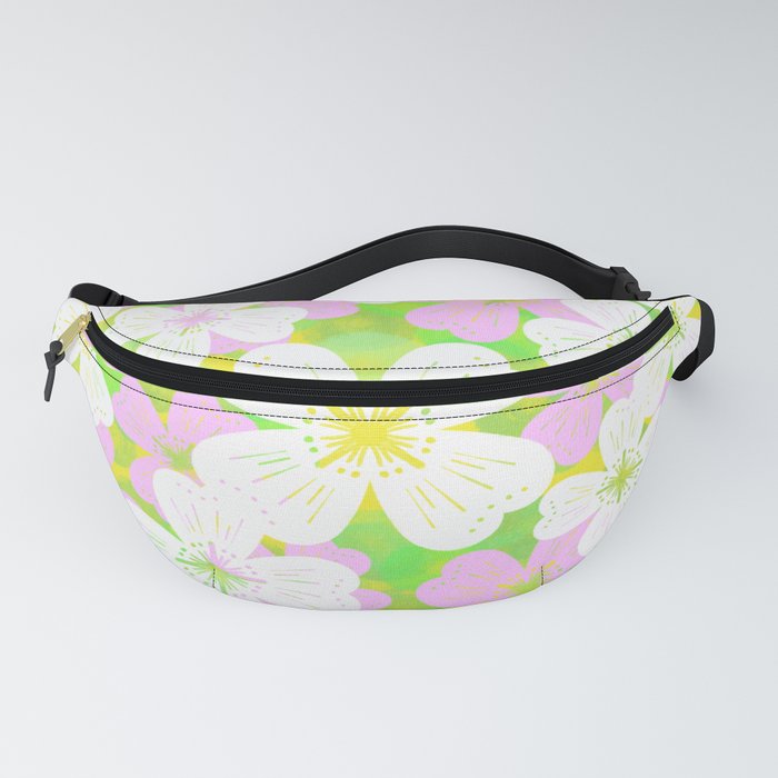 70’s Desert Flowers Pink on Yellow Fanny Pack
