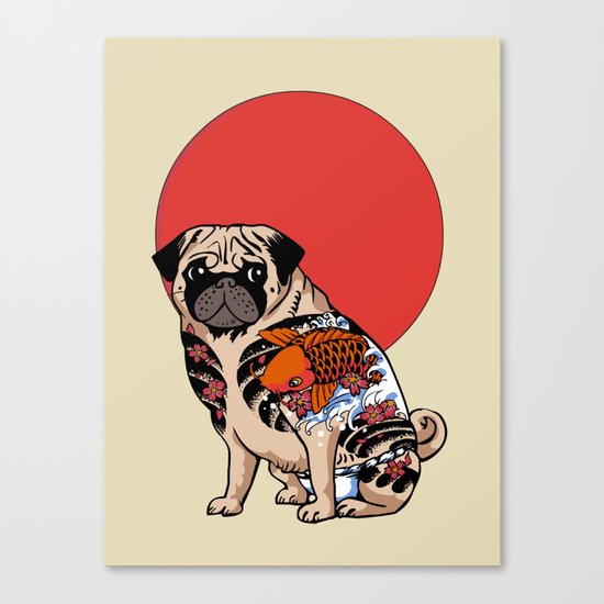 Yakuza Pug Canvas Print